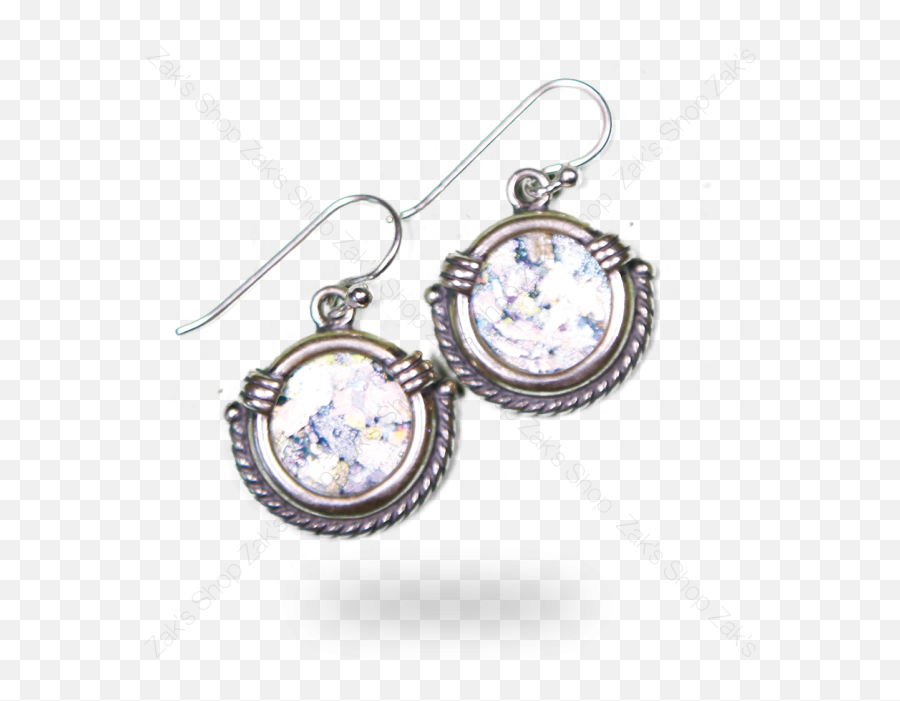 U0027roman Glassu0027 Rope Design Sterling Silver Earrings From Israel - Earrings Png,Rope Circle Png