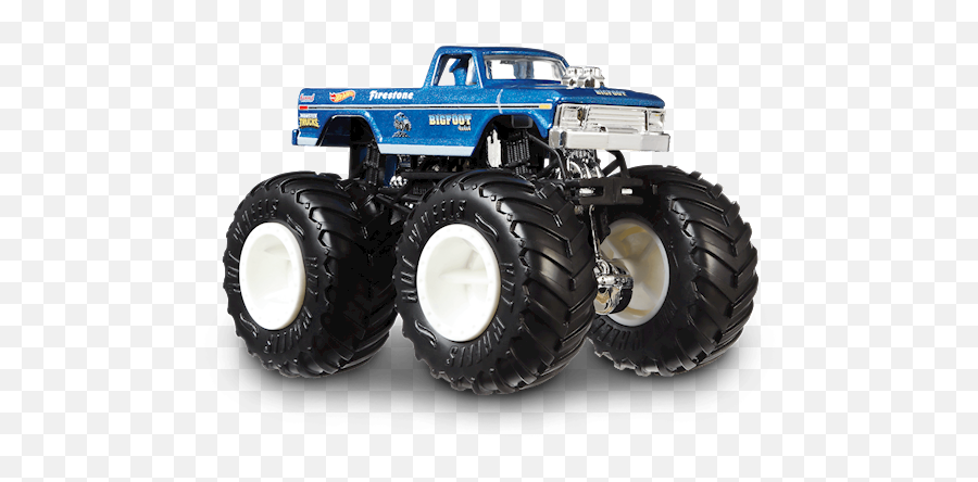 Bigfoot In Blue Hot Wheels Monster Trucks 2019 Car - Monster Truck Hot Wheels 2019 Png,Bigfoot Png