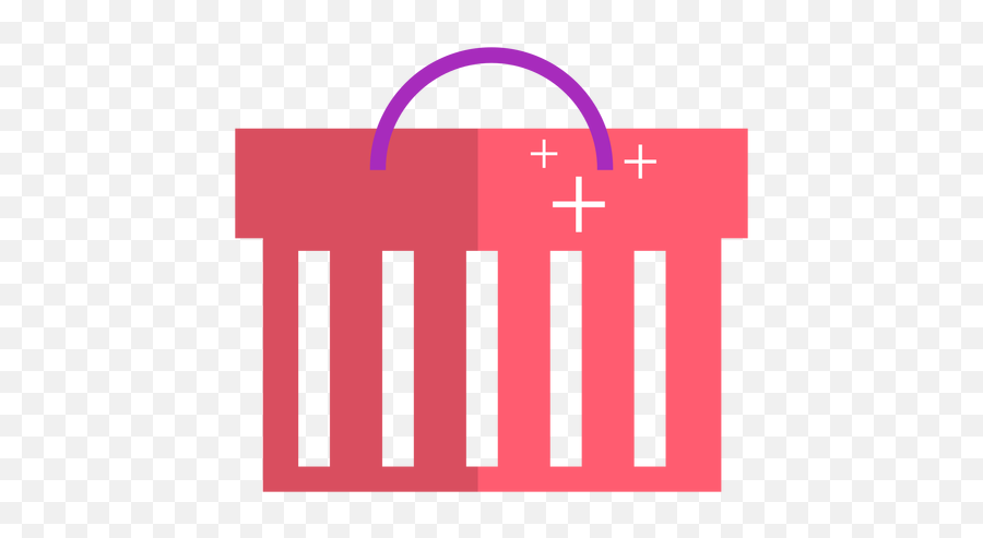 Pink Shopping Basket Icon - Vertical Png,Basket Icon Transparent