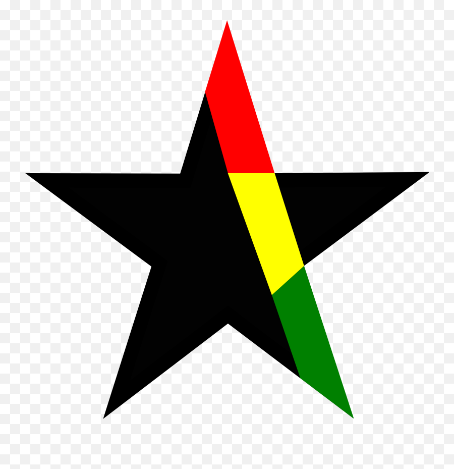 Ghana Black Star Line Clip Art - Black Star Png Download Black Star Ghana Flag,Star Line Png