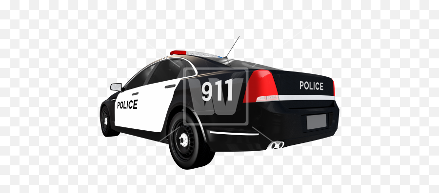 Download Hd Police Car Rear View Png - Police Car Back View Png,Back Of Car Png