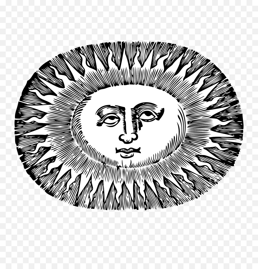 Sun Sol Face - Vintage Sun Clip Art Png,Sun Beam Png