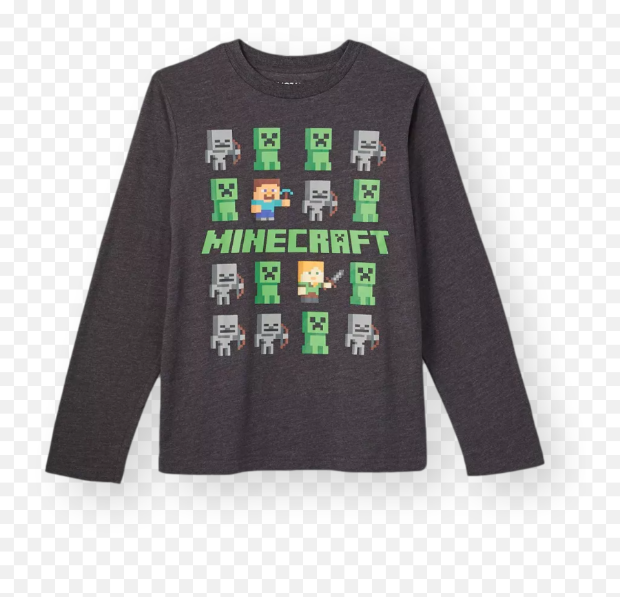 Minecraft Boys Long Sleeve Shirt - Long Sleeve Png,Minecraft Steam Grid Icon