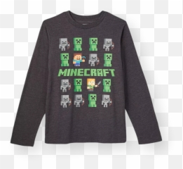 Minecraft Boys Long Sleeve Shirt - png
