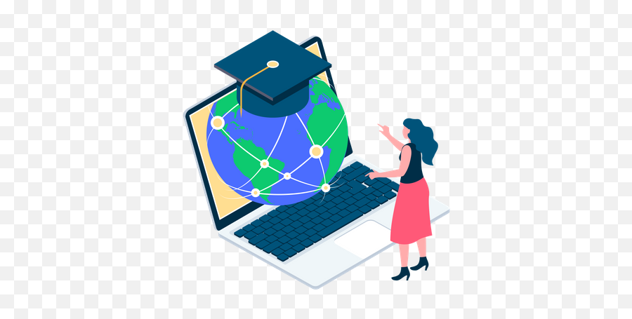 International Education Icon - Download In Colored Outline Style Learning Management System Png,Higher Education Icon