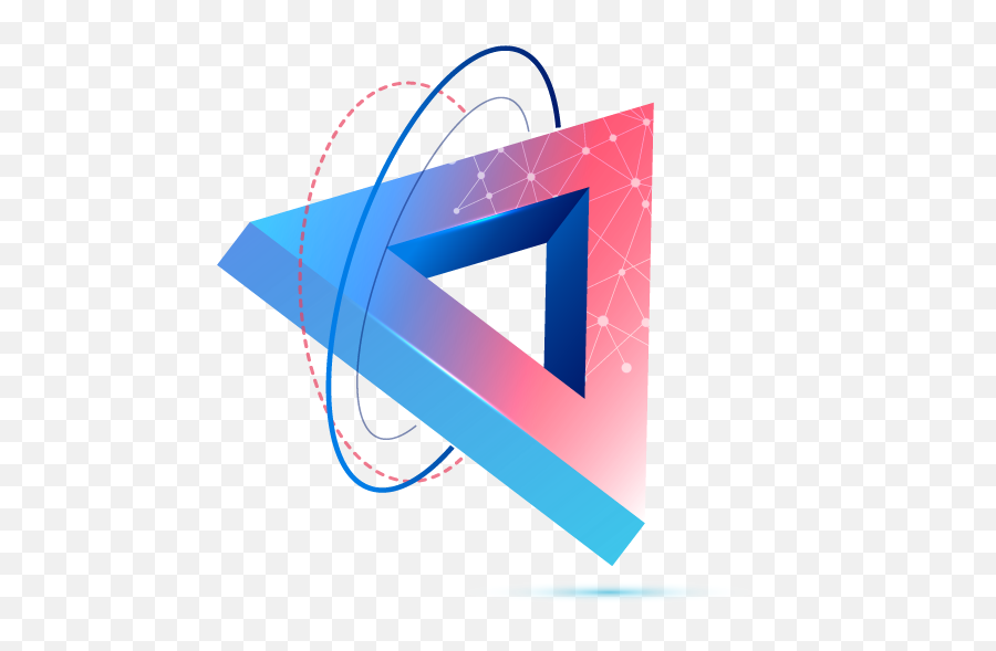 Build A Digital Brand With Our 3d Triangle Logo Of Technology - Vertical Png,Triangle Icon