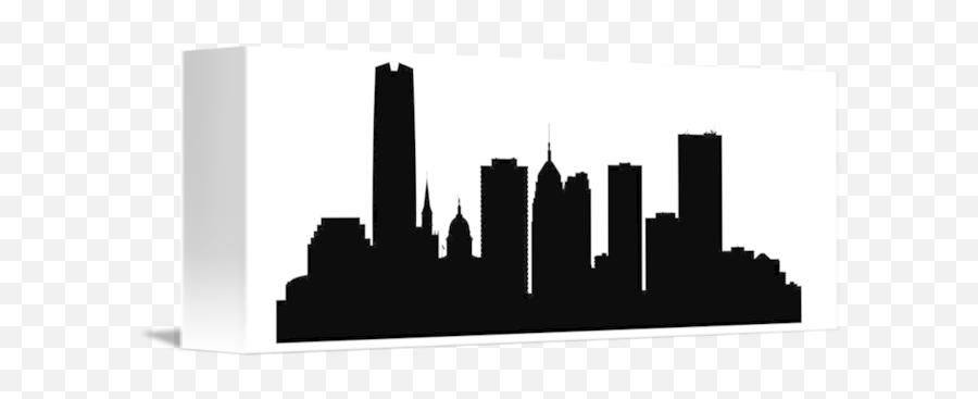 Oklahoma City Skyline Silhouette - Oklahoma City Skyline 2018 Silhouette Png,City Outline Png