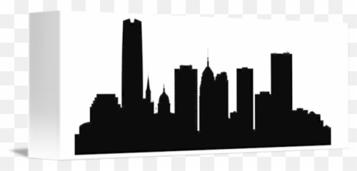Oklahoma City Skyline Silhouette - 2018 png