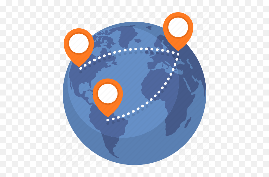 Navigation Pin Route World Map Icon - Download On Iconfinder Map Location Globe Png,World Map Icon