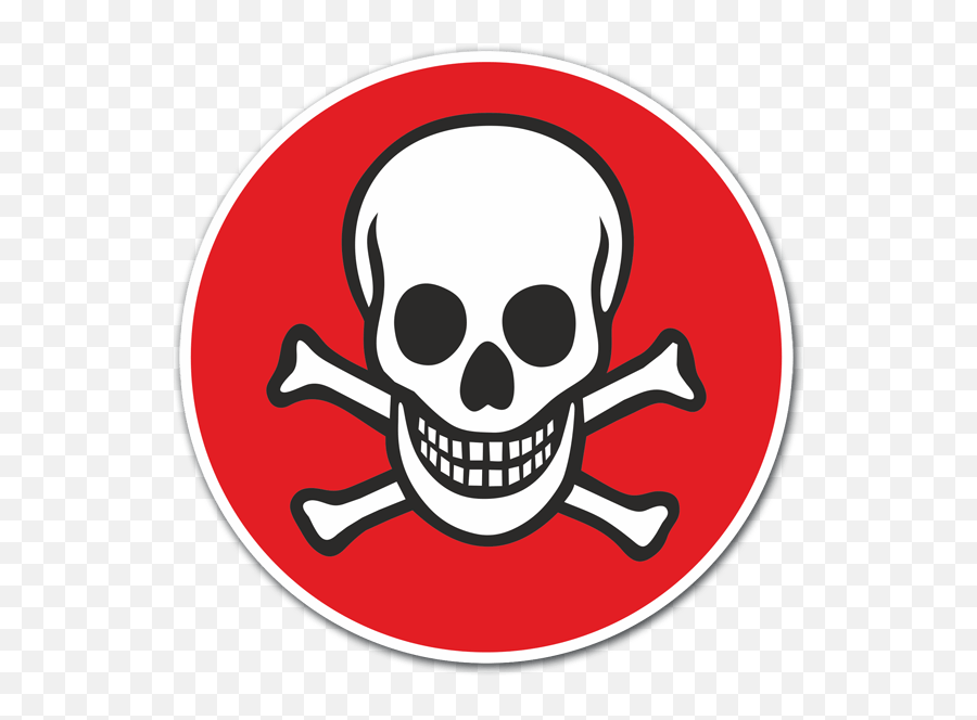 Sticker Skull Red Background Muraldecalcom - Poison Logo Png,Calavera Icon