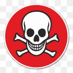 Sticker Skull Red Background Muraldecalcom - Poison Logo png