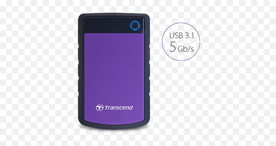 Download The Storejet 25h3 External Hard Drive Is Equipped - Transcend Png,External Hard Drive Icon
