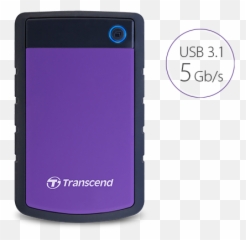 Download The Storejet 25h3 External Hard Drive Is Equipped - Transcend png