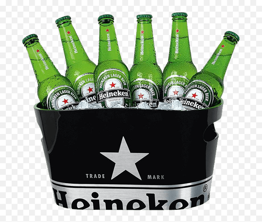 Heineken Single Walled Ice Bucket Black - Heineken Beer Bucket Png,Heineken Png