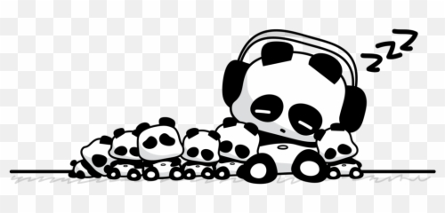 Snoopy Sleeping Png - A Bunch Of Sleeping Panda Clipart
