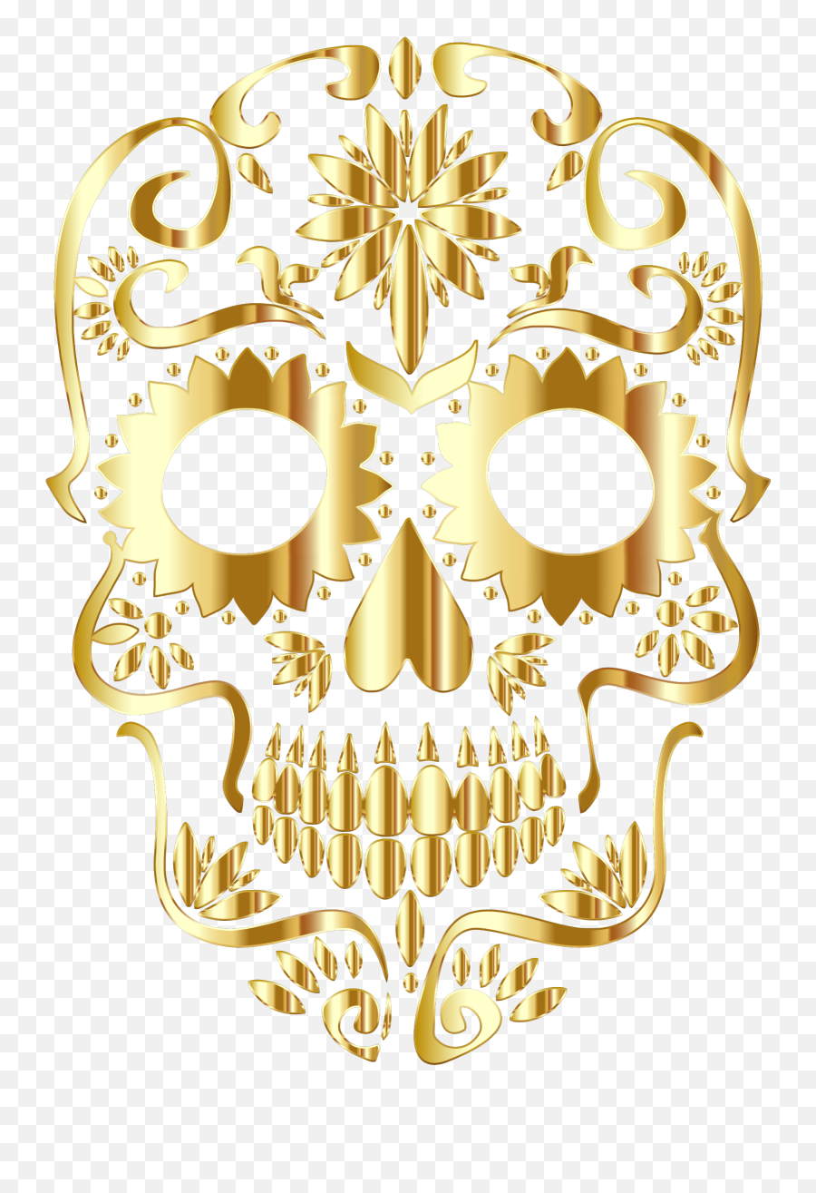 Sugar Png - This Free Icons Png Design Of Gold Sugar Skull Sugar Skull No Background,Skull Transparent Background