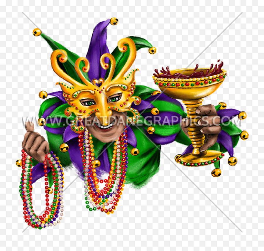 Mardi Gras Jester Production Ready Artwork For T - Shirt T Shirt Carnival Printing Png,Jester Png