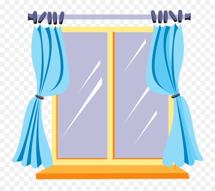 Window Curtains Inside - Free Vector Graphic On Pixabay Window Clip Art Png,Curtain Png