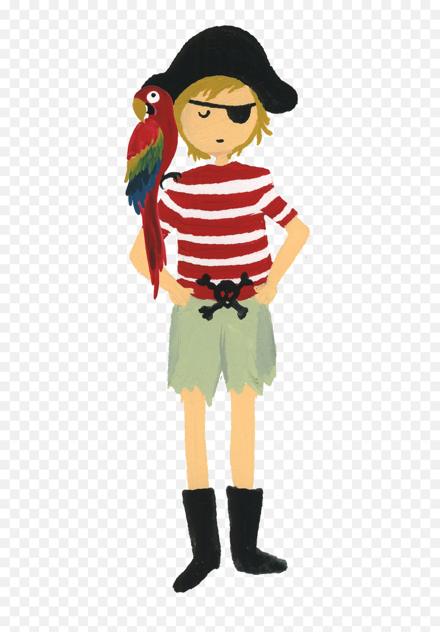 Pirate With Parrot Print U0026 Cut File - Cartoon Png,Pirate Parrot Png