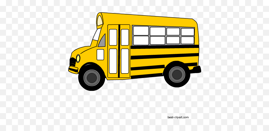 Free School And Classroom Clip Art - School Bus Side View Png,School Bus Transparent Background