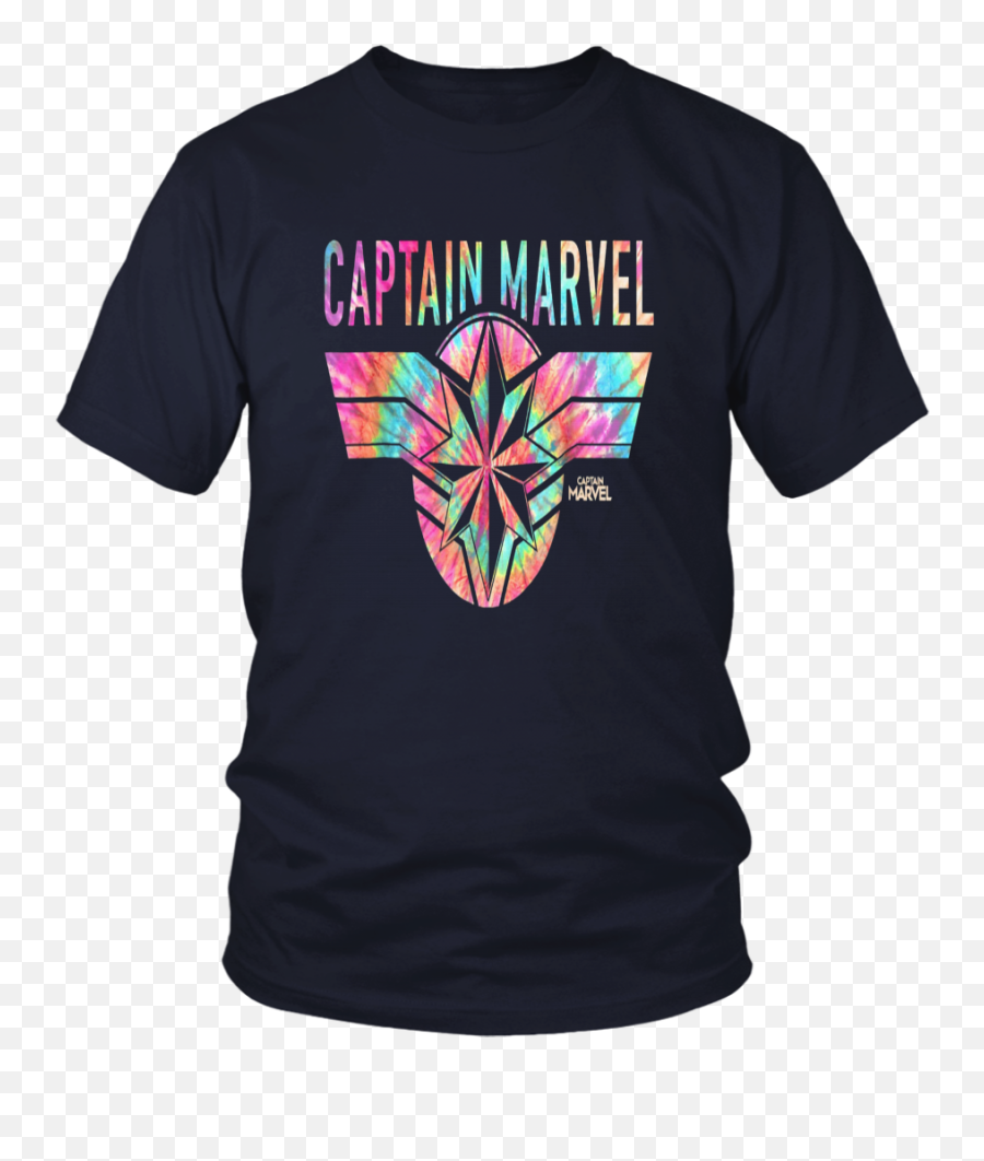 Captain Marvel Logo Banner Tie Dye Colors Graphic T - Shirt Im A Ray Of Fucking Sunshine Shirt Png,Captain Marvel Logo Png