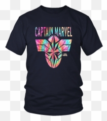 Captain Marvel Logo Banner Tie Dye Colors Graphic - Shirt Im A Ray Of Fucking Sunshine png
