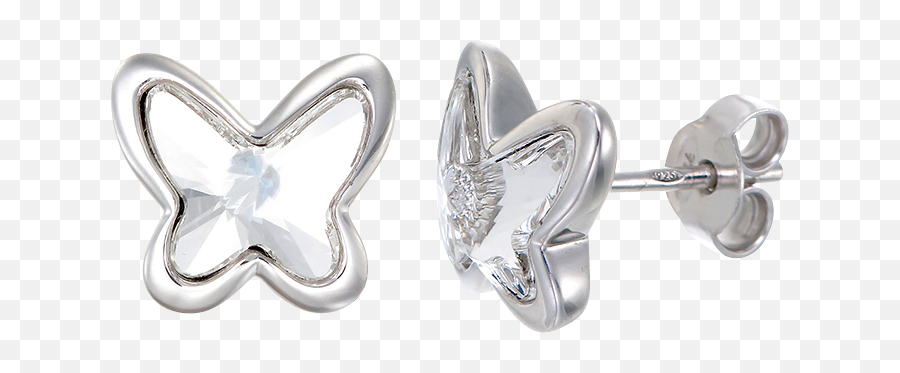 Crystal Glowing Butterfly Earrings U2013 Karina Ariana - Earrings Png,Glowing Cross Png