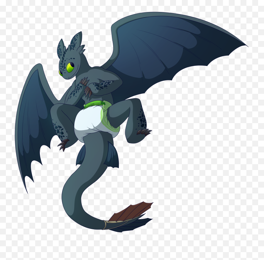 Fur Affinity Dot - Toothless In A Diaper Png,Toothless Png