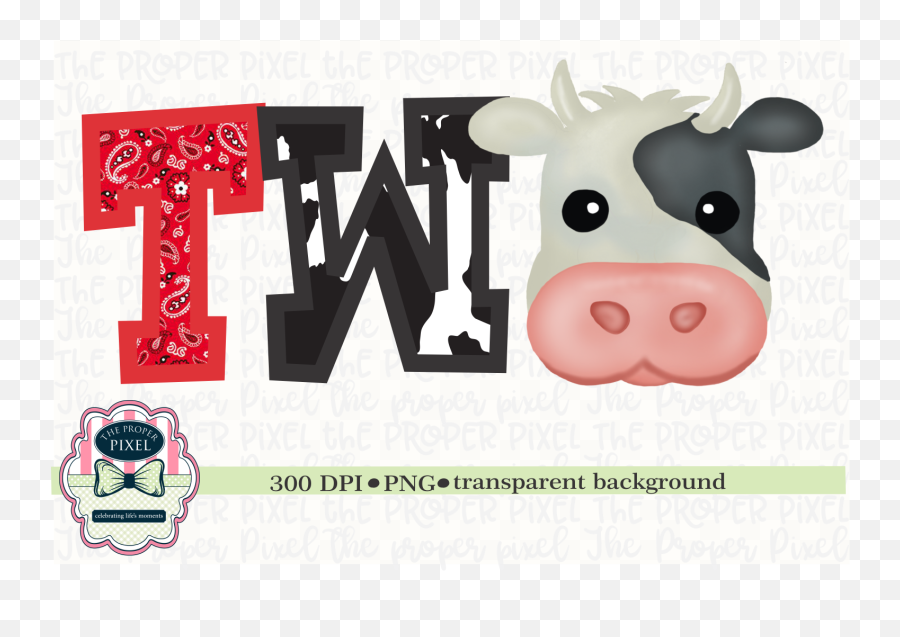 Watercolor Cow Birthday Two Black - Dairy Cow Png,Cow Transparent Background