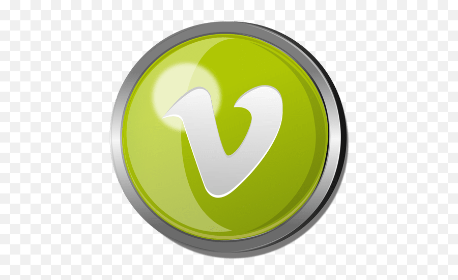 Vimeo Round Metal Button - Transparent Png U0026 Svg Vector File Emblem,Like Button Transparent Background