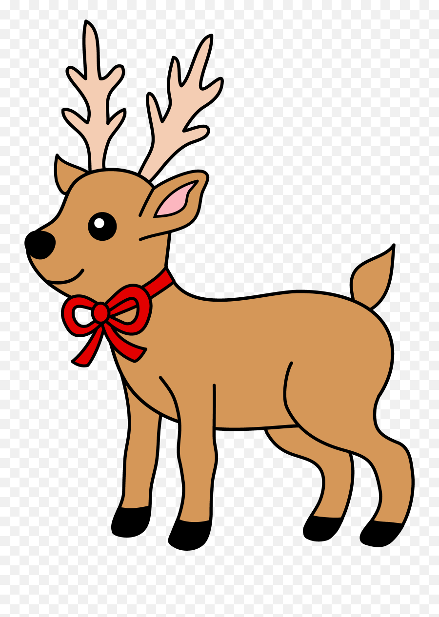 Free Reindeer Transparent Background - Reindeer For Christmas Clipart Png,Reindeer Transparent