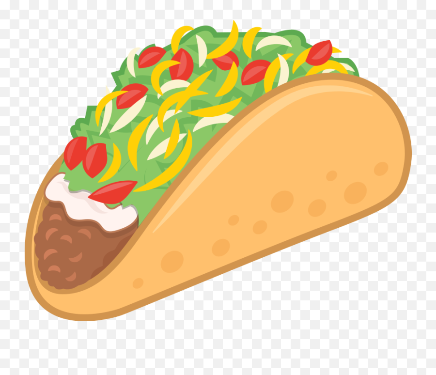 Download Taco Mexican Food Emoji - Transparent Background Taco Clip Art Png,Food Clipart Transparent Background