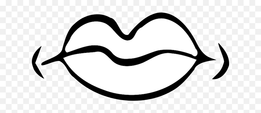 Black And White Lips Png Transparent - Lips Black And White Clip Art,Mouth Clipart Png