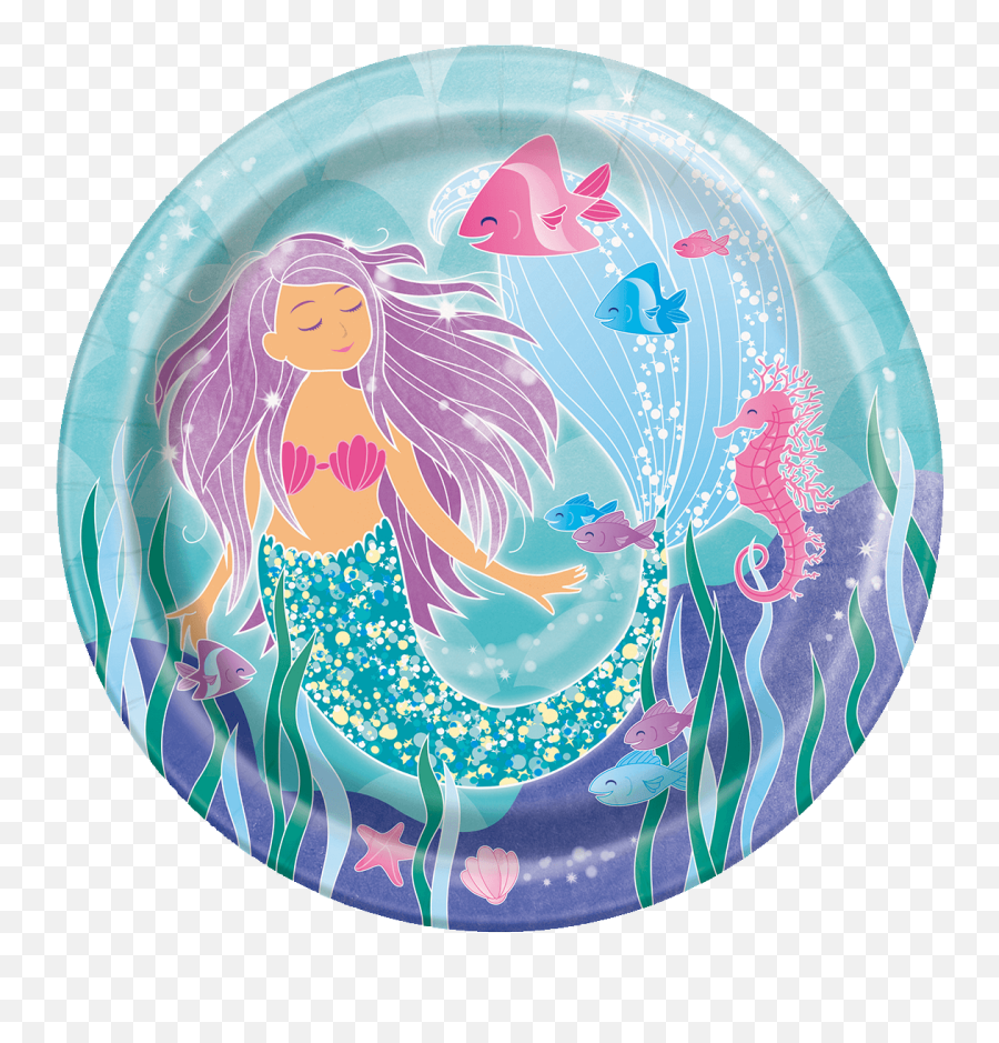Mermaid Party Plates - Mermaid Party Plates Png,Under The Sea Png