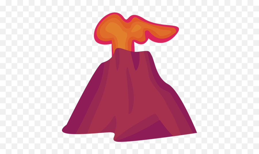 Volcano Mountain Flat - Illustration Png,Volcano Png
