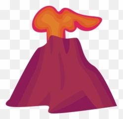 Volcano Mountain Flat - Illustration Png,Volcano Png