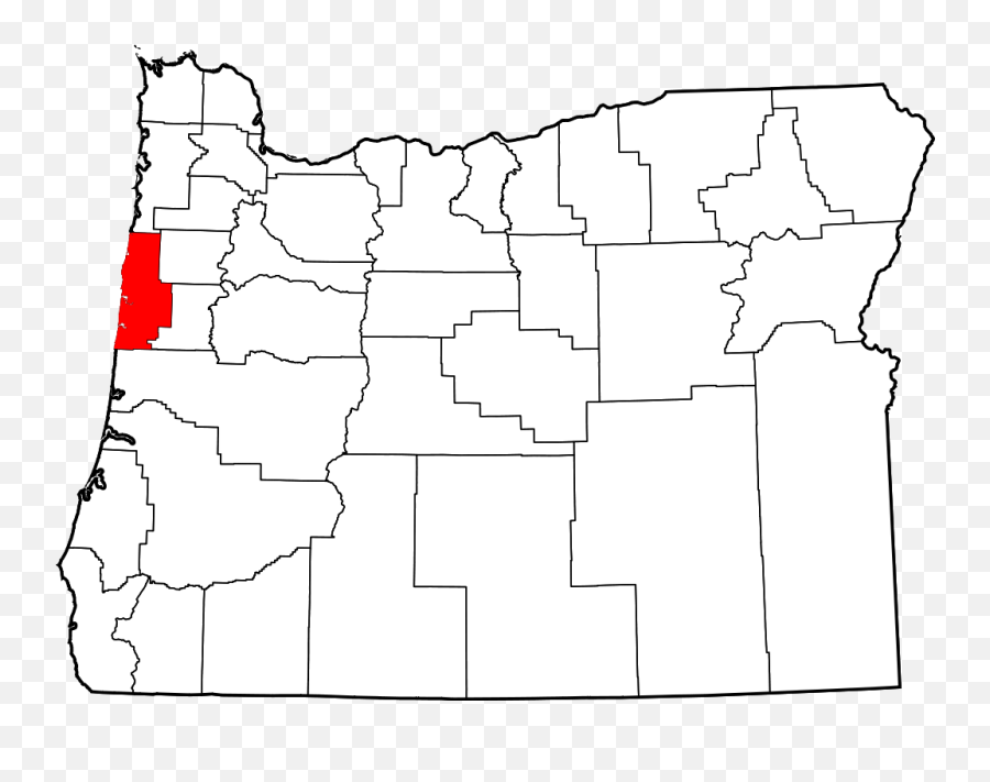 Lincoln - Oregon Outline Map With Counties Png,Lincoln Png