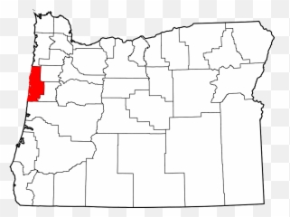 Lincoln - Oregon Outline Map With Counties Png,Lincoln Png