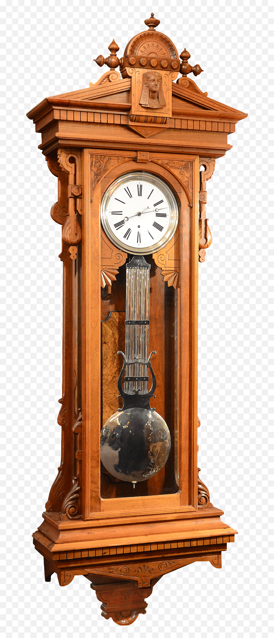 American Wall Regulator No 8 - Old Regulator Wall Clock Hd Png,Grandfather Clock Png