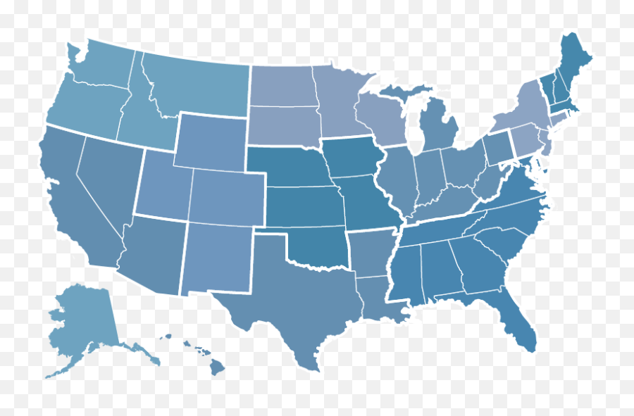 Usa Map Png - Transparent Blank Use Map Images Free Us Regions Map Png,United States Map Png