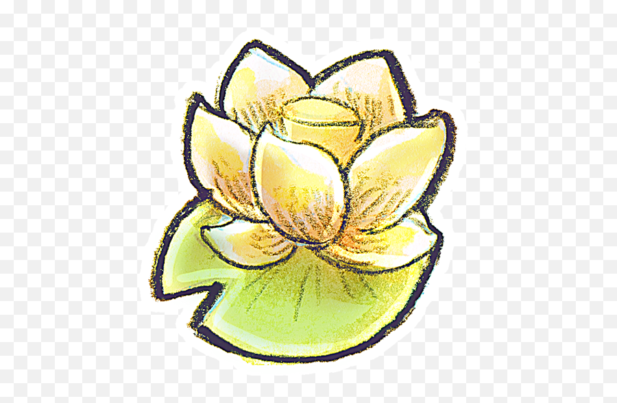 Crayon Lotus Flower Icon Png Clipart Image Iconbugcom - Icon Png Bunga Teratai,Flower Icon Png