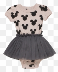 Mickey Silhouette Ss Baby Circus Dress - Caramel Short Sleeve png