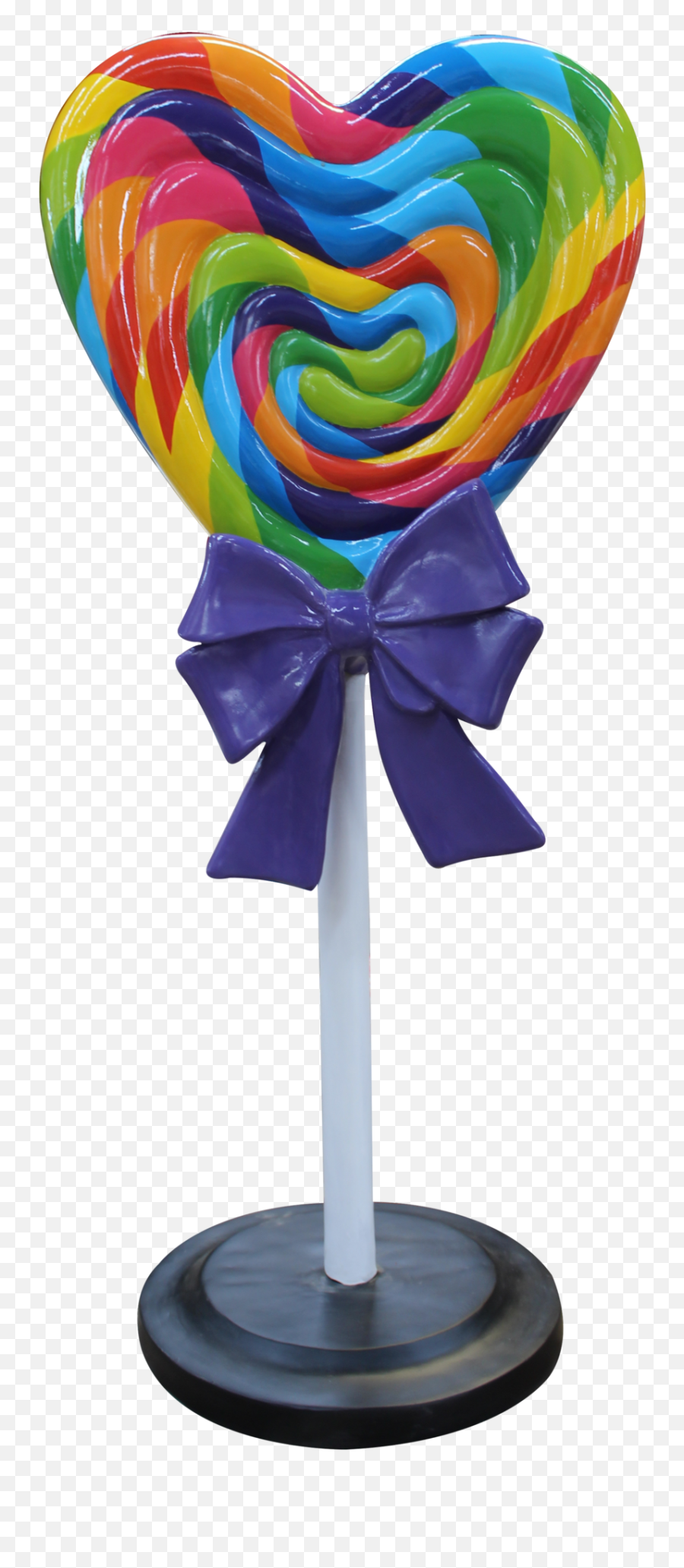 Rainbow Heart Lollipop Over Sized Statue Lm Treasures - Statue Png,Rainbow Heart Png