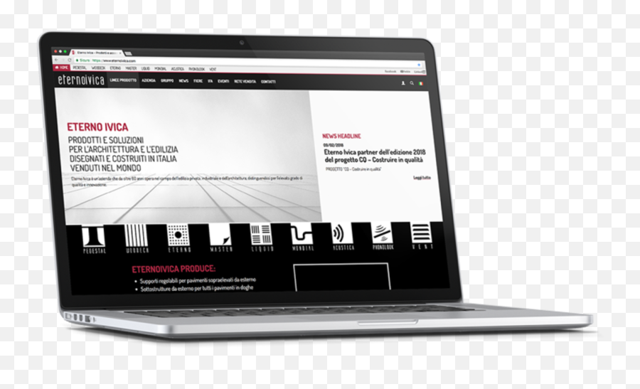 Restyling Of The Eterno Ivica Site And Social Media Management - Office Equipment Png,Laptop Mockup Png