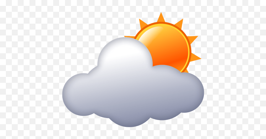 Sun Behind Cloud - Sun And Cloud Emoji Png,Sun Emoji Png