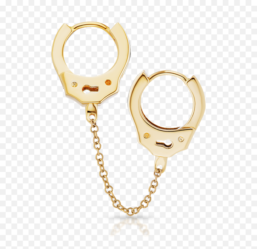 8mm Handcuff Clickers With Medium Chain - Necklace Png,Handcuffs Transparent