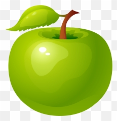 Hand Painted Green Apple Png Download Granny
