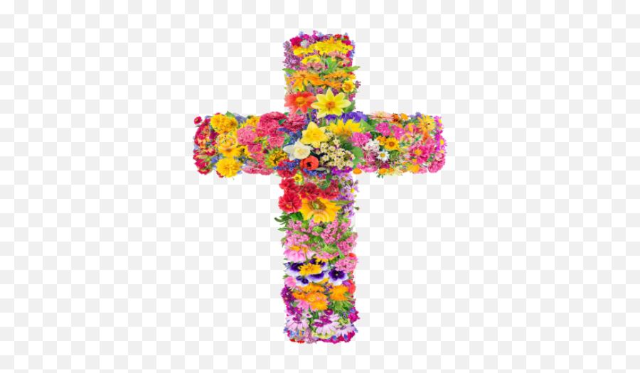 Download Hd 15 Flower Cross Png For Free - Jesus Flower,Free Cross Png