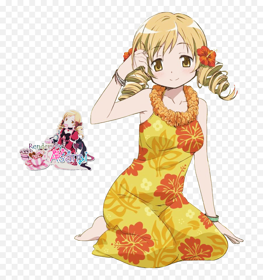 Hawaiian Clipart Dress - Madoka Magica Mami Dress Png,Madoka Magica Transparent