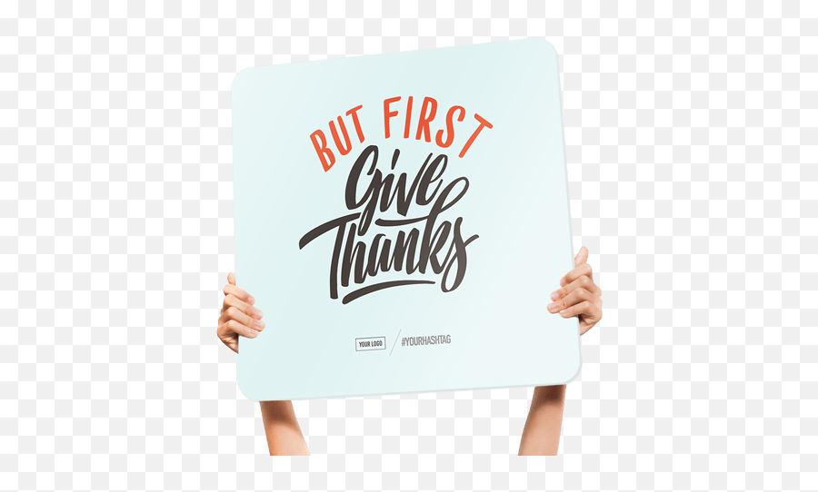 Fun Seasonal Church Welcome Sign - But First Give Thanks Illustration Png,Give Thanks Png